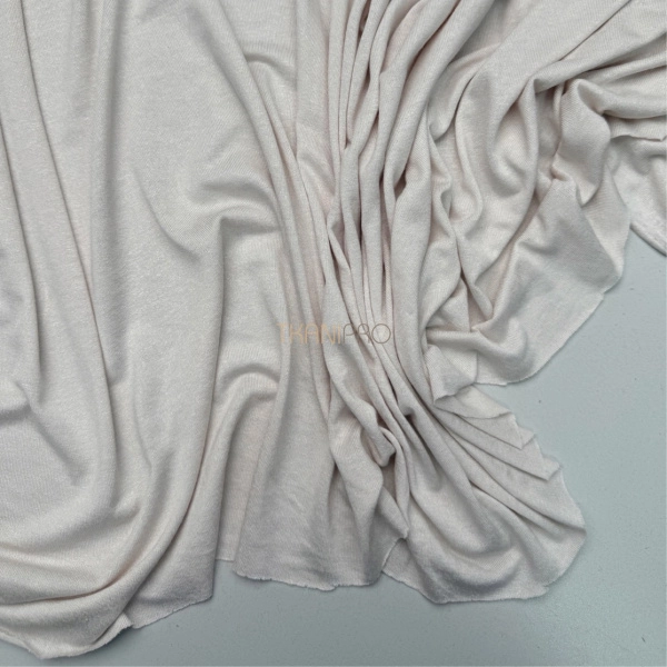 Тонкий трикотаж стрейч цвет кремовый, арт. DK2003-3