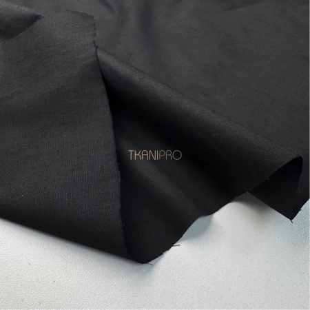 Хлопок поплин стрейч цвет черный, арт. TC2035-42