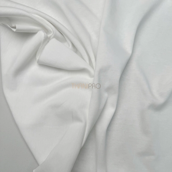 Кулирка плотная мерсеризованный хлопок цвет молочный, арт. DK4101-1