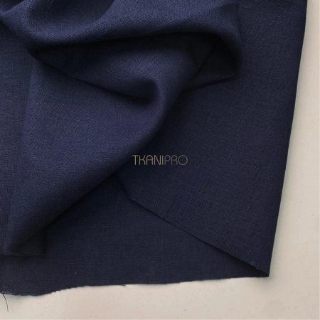 Ткань лён с вискозой цвет синий, арт. L2154-11