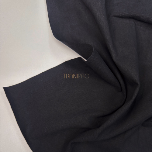 Хлопок твил плотный цвет черный, арт. IKM3006-1