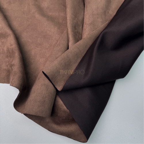 Замша на скубе коричневая, арт. M1350-3