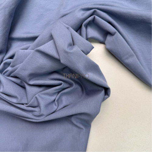 Трикотаж кулирная гладь цвет синий джинсовый, арт. DK3551-44