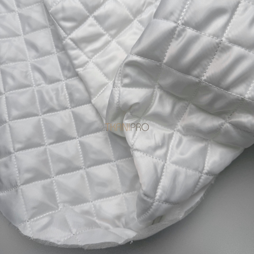 Стеганая ткань на синтепоне цвет белый, арт. IPS2019-1