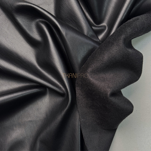 Искусственная кожа на замше цвет черный, арт. OW1941-1