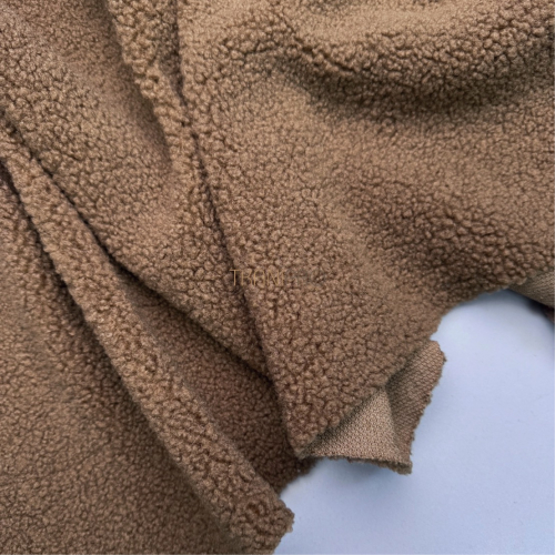 Искусственный мех барашек цвет коричневый ореховый, арт. WF3043-9