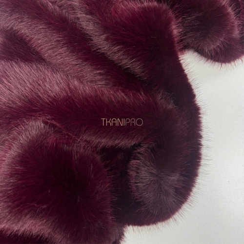 Соболь искусственный мех цвет бордовый, арт. EN312-11