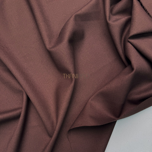 Костюмный твил с хлопком стрейч цвет шоколадный, арт. KL3101-9
