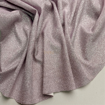 Трикотаж с глиттером, арт. DL5038-2 цвет лиловый, розовый и серебро