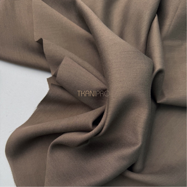 Вискоза плательная с шерстью цвет коричневый, арт. LB5001-27