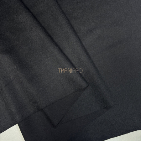 Ткань пальтовая шерстяная с ворсом цвет черный, арт. IKC3110-3