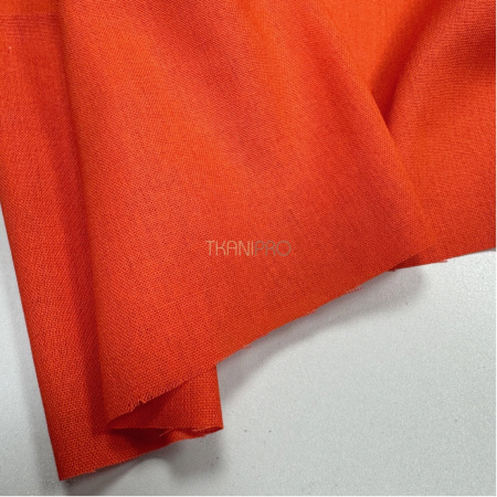 Ткань лён с вискозой цвет оранжевый, арт. L2156-27
