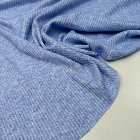 Трикотаж в рубчик цвет голубой, арт. WD3105-5