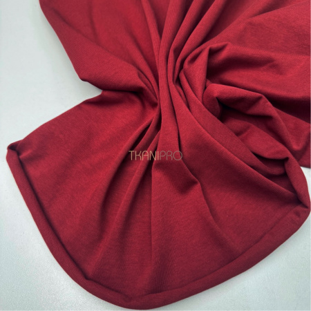 Кулирка плотная мерсеризованный хлопок цвет бордовый, арт. DK4101-5