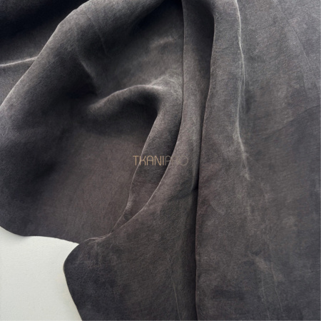 Вискоза плательная софт крэш цвет графит, арт. KM3025-16