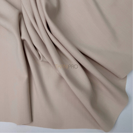 Костюмная поливискоза твил цвет бежевый, арт. KL2053-10