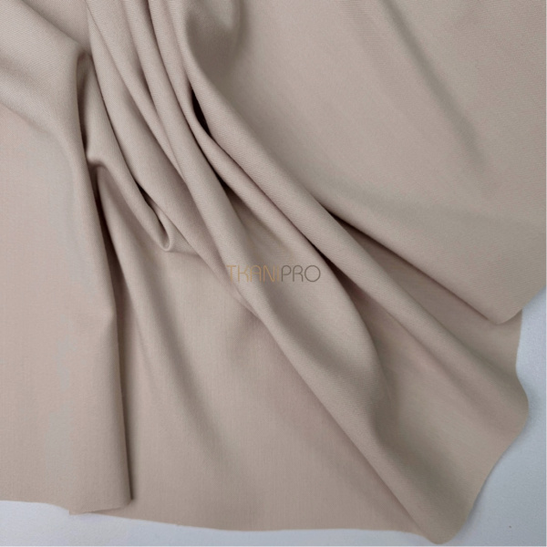 Костюмная поливискоза твил цвет бежевый, арт. KL2053-10