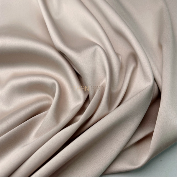 Атлас плотный цвет бежевый, арт. A2087-5