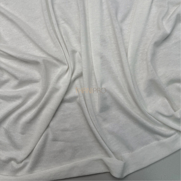 Тонкий трикотаж стрейч цвет молочный, арт. DK2004-1