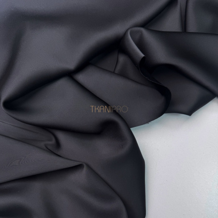 Сатин двухсторонний цвет черный, арт. SK3106-5