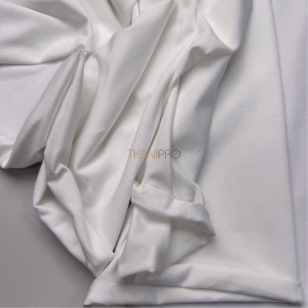 Трикотаж кулирная гладь цвет молочный, арт. DK3555-7