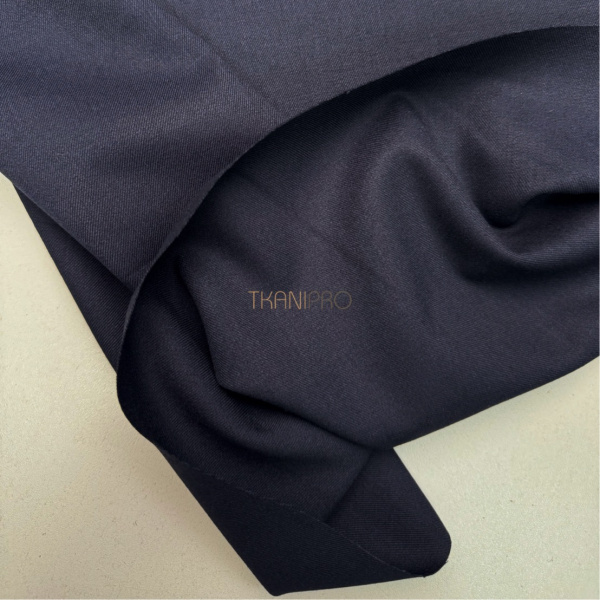 Костюмный твил с хлопком стрейч цвет синий, арт. KL3101-18
