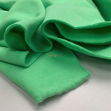 Ткань футер 3-х нитка с начесом, арт. DF2060-8 цвет салатовый