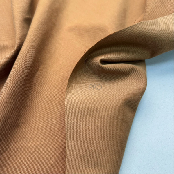 Хлопок твил стрейч цвет коричневый, арт. IKM4001-5