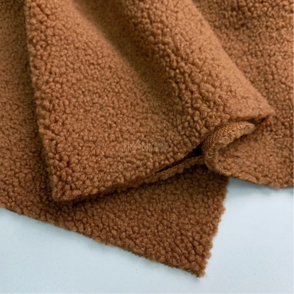 Мех барашек, арт. WF3040-230 цвет коричневый карамельный