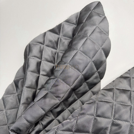 Стеганая ткань на синтепоне цвет серый, арт. IPS2016-3