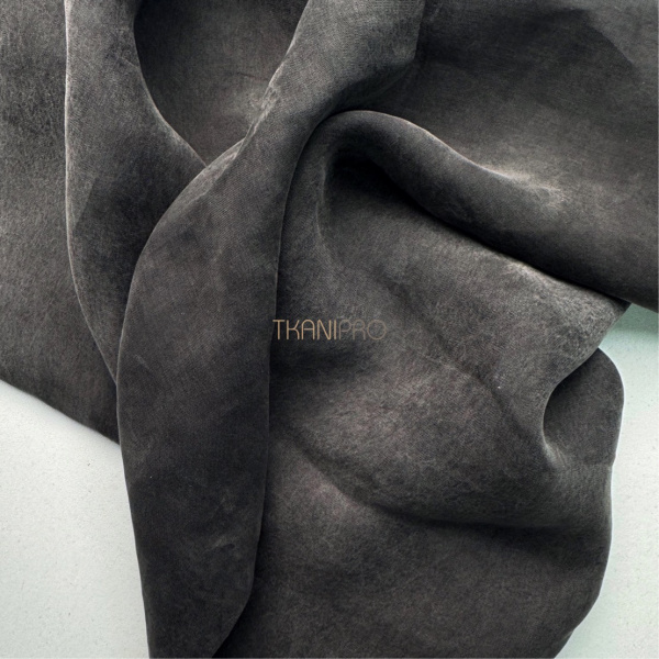 Вискоза плательная софт крэш цвет графит, арт. KM3025-16