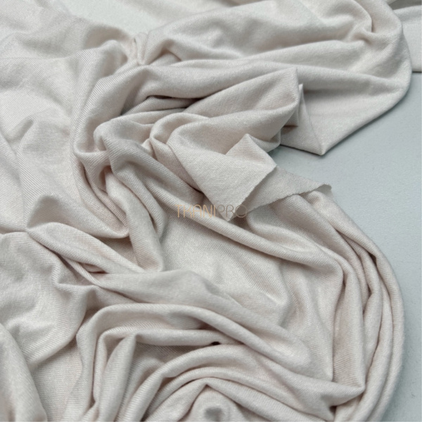 Тонкий трикотаж стрейч цвет кремовый, арт. DK2003-3