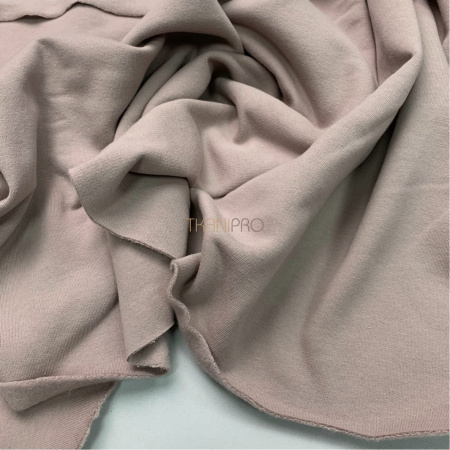 Ткань футер 3-х нитка с начесом цвет бежевый, арт. DF2060-6