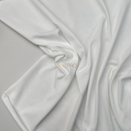 Кулирка плотная мерсеризованный хлопок цвет молочный, арт. DK4101-1