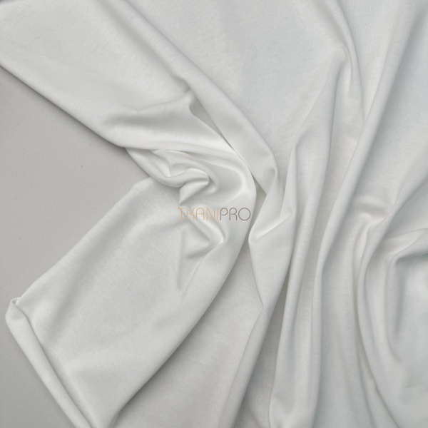 Кулирка плотная мерсеризованный хлопок цвет молочный, арт. DK4101-1