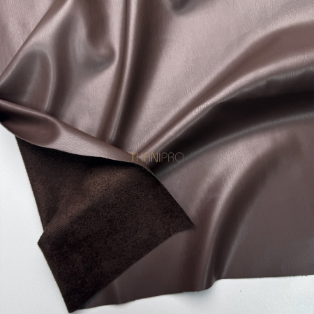 Искусственная кожа на замше цвет коричневый, арт. OW9004-18