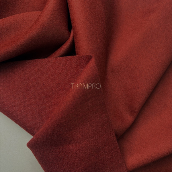 Ткань пальтовая с шерстью цвет кирпичный, арт. IKC3024-1