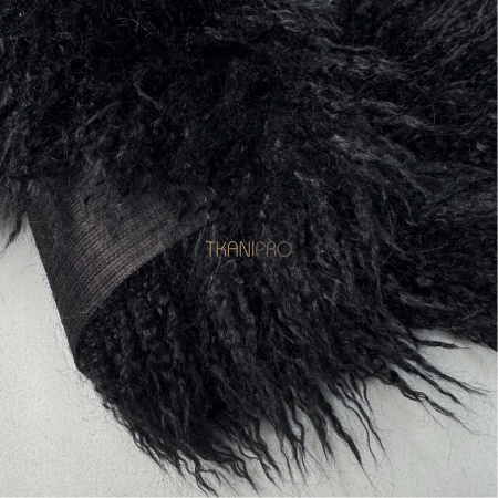 Мех искусственный лама цвет черный, арт. WF5020-5