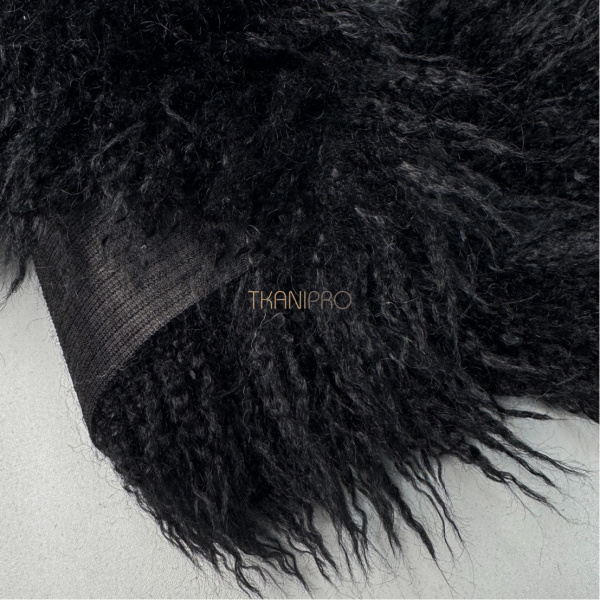 Мех искусственный лама цвет черный, арт. WF5020-5