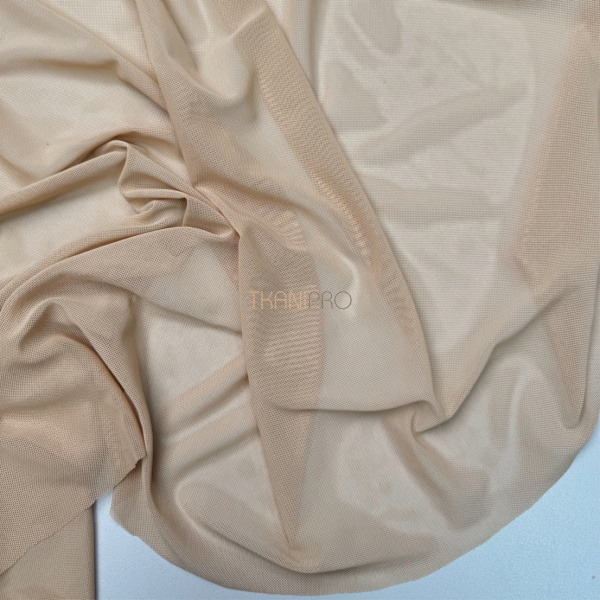 Сетка эластичная стрейч цвет песочный, арт. SS2520-2