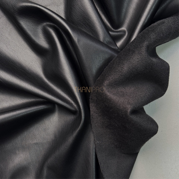 Искусственная кожа на замше цвет черный, арт. OW1941-1