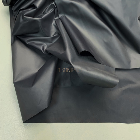 Ткань плащевая дюспо матовая, арт. PL2285-73 цвет серый и мокрый асфальт