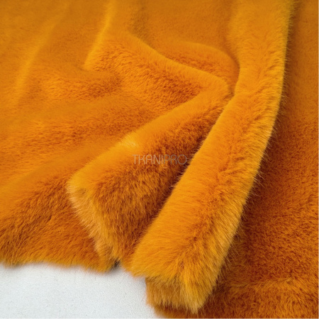 Норка искусственный мех, арт. ON1028-13 цвет рыжий оранжевый