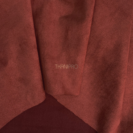 Замша на скубе цвет бордовый, арт. M1336-4