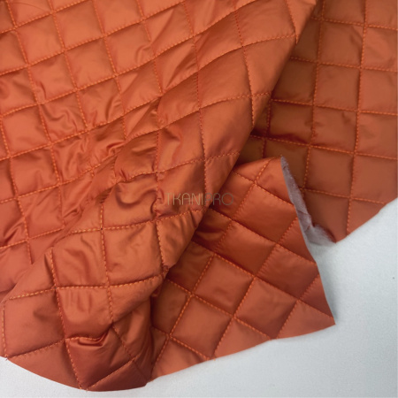 Стеганая ткань на синтепоне цвет теракотовый, арт. PS2120-89