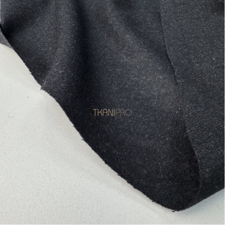 Ткань костюмная с шерстью черная, арт. IKC3020-1