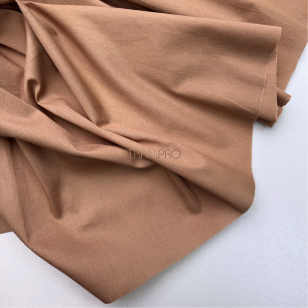 Хлопок поплин стрейч цвет терракотовый, арт. TC2037-33