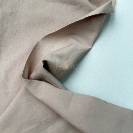 Плащевая ткань с хлопком цвет бежевый мокко, арт. PL9941-3