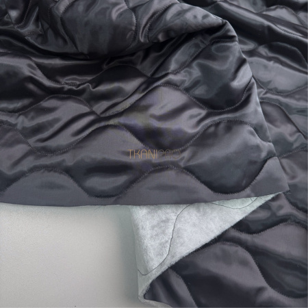 Стеганая ткань на синтепоне цвет черный, арт. IPS2220-4