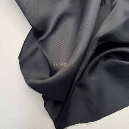 Подкладочная ткань диагональ цвет черный, арт. IP2206-1